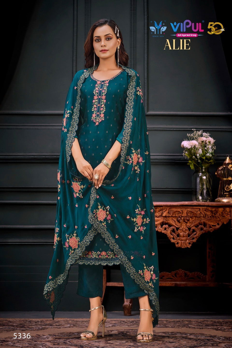 Alie By Vipul Heavy Embroidery Georgette Suits Catalog